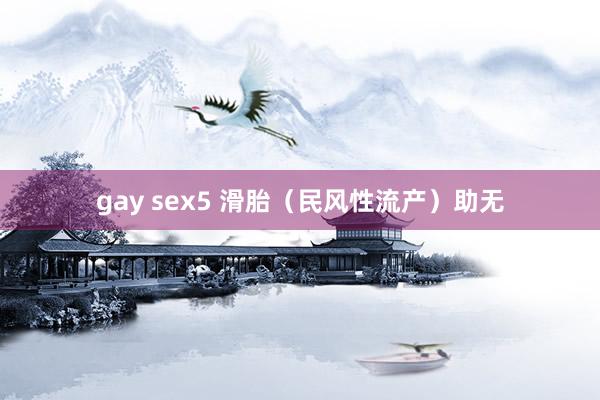 gay sex5 滑胎（民风性流产）助无