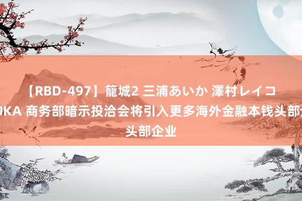 【RBD-497】籠城2 三浦あいか 澤村レイコ ASUKA 商务部暗示投洽会将引入更多海外金融本钱头部企业